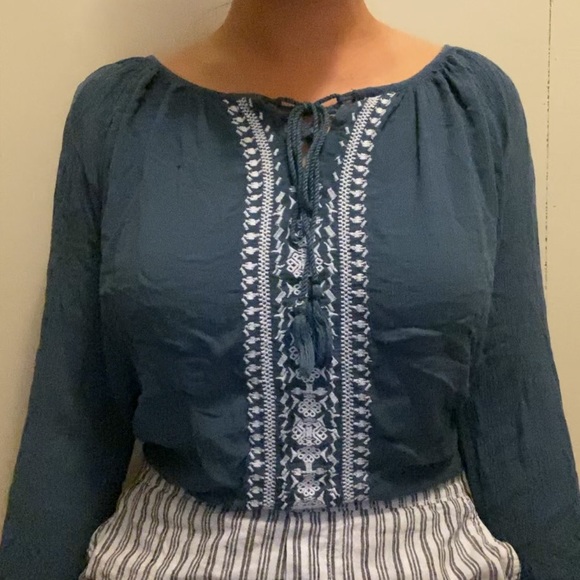 Blue cottagecore blouse - Picture 2 of 2